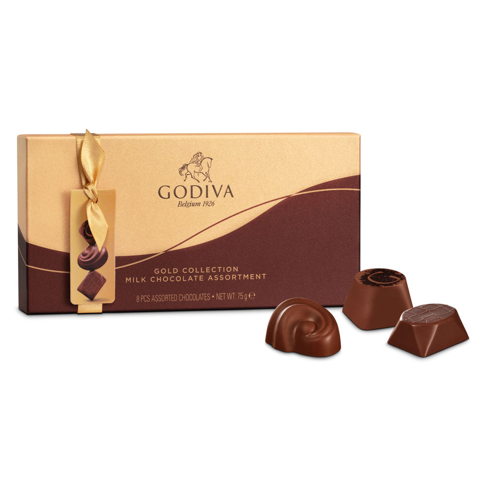 Coffret cadeau doré chocolat - 25 pièces Godiva